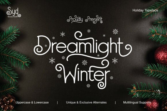 Dreamlight Winter - A Handwritten Font for Seasonal Branding