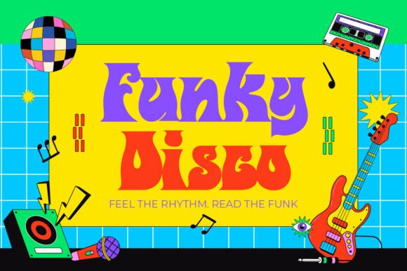 Funky Disco Font for Retro-Inspired Handmade Creations