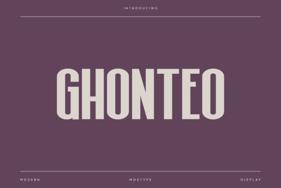 Ghonteo: A Modern Font for Bold Branding