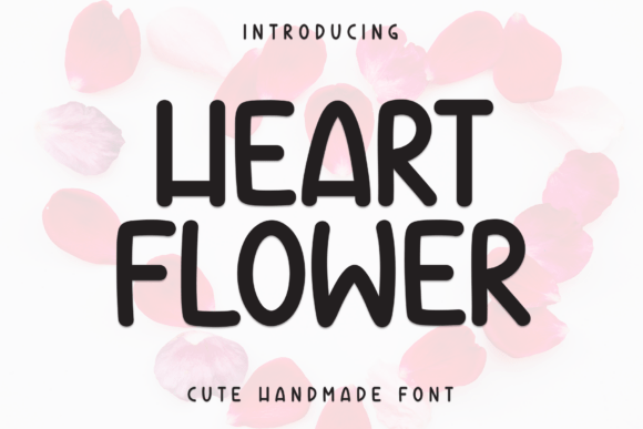 Heart Flower: A Playful Display Font for Editorial Design