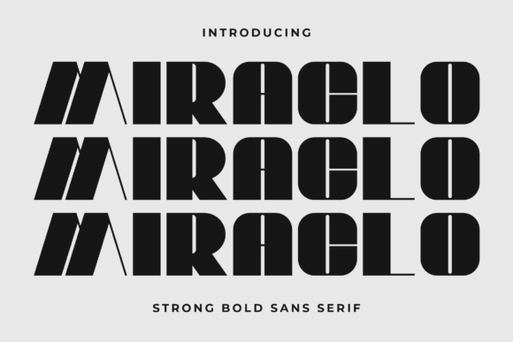 Miraclo: A Refined Sans Display Font for Modern Branding