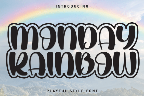 Monday Rainbow: A Playful Display Font for Handmade Creations