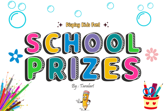 School Prizes Font: A Whimsical Display Typeface