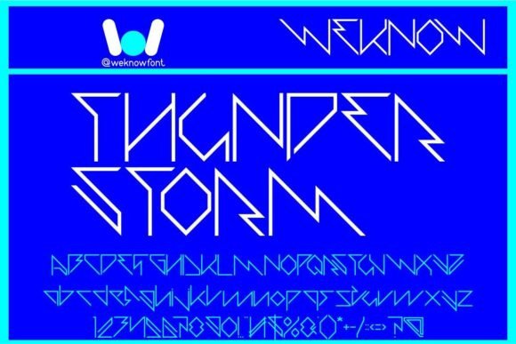Thunder Storm Font: A Futuristic Display Typeface
